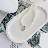 6-7mm Zircon Pendant Pearls Necklaces