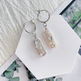 Silver Bar Asymmetry Earrings