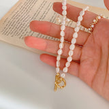 2 Ways Baroque Pearls Necklaces - White