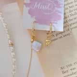 Cheese Asymmetry Pearls Earrings