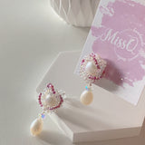 Rose Pearls Earrings