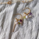 Pansy Pearls Earrings