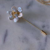 Floral Baroque Pearls Brooch