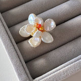 Floral Baroque Pearls Rings