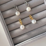 Mason Metal Baroque Pearls Earrings