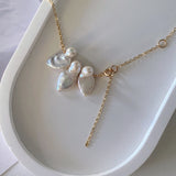 Gourd Leaf Pearls Necklaces