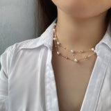 Starry Pearls Long Necklaces