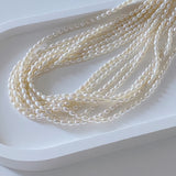 3.5mm Oval Pearls Necklaces