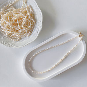 3.5mm Oval Pearls Necklaces