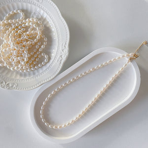 4.5mm Oval Pearls Necklaces