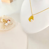 S925 Lotus Leaf Pearls Necklaces