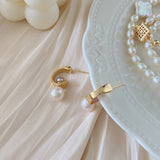 Dual Pearls Earrings