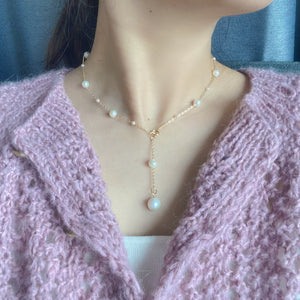 Starry Pearls Y Necklaces