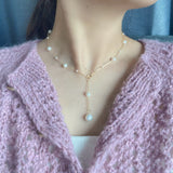 Starry Pearls Y Necklaces