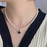 4.5-5.5mm Alhambra Duo Side Pearls Necklaces