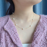 Starry Pearls Y Necklaces