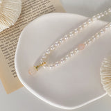 6.5-7mm Peach Agate Pearls Necklaces No.1