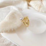 Feather Pearls Ring