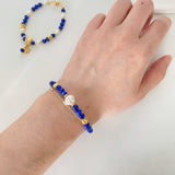Lapis Lazuli Golden Baroque Bracelet