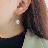 Crystal Heart Pearls Earring