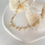 Topaz Tassels Pearls Necklaces