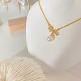 Bowknot Pearls Necklaces