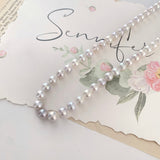 6.5-7mm Snow white Baroque Pearls Necklaces