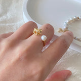 Cat and Pearls Rings