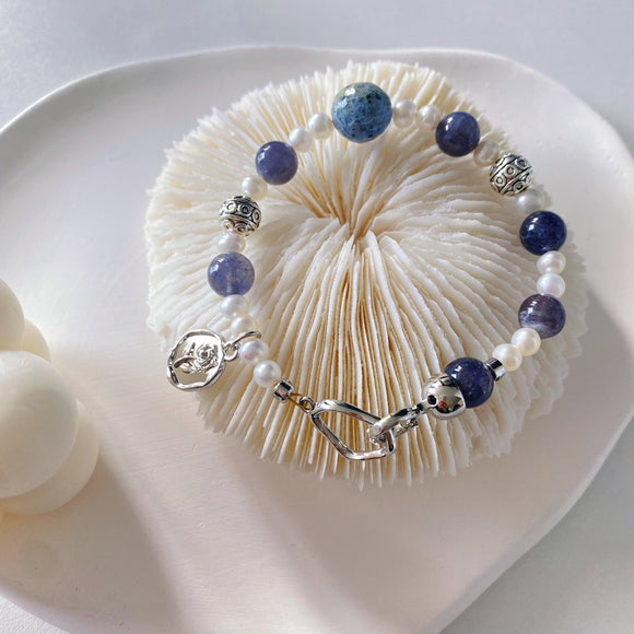 Cordierite Pearls Bracelets