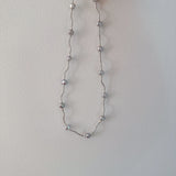 Gray Starry Pearls Necklace