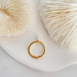 Simple Shine Pearls Ring