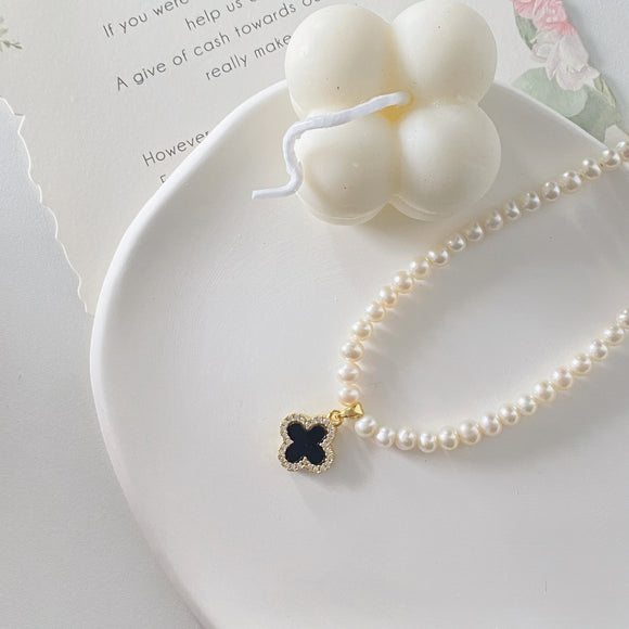 4.5-5.5mm Alhambra Duo Side Pearls Necklaces