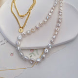 Queen Coin Baroque Pearls Necklace Set