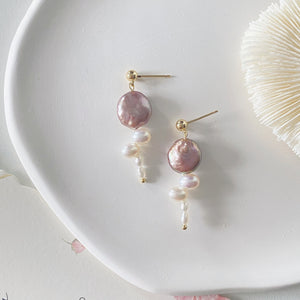 Rose Baroque Pearls Earrings