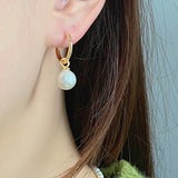 Single Hoop Baroque Pearls Earrings