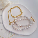 Queen Coin Baroque Pearls Necklace Set