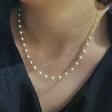 Bean Starry Pearls Necklace