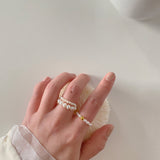 Duo Layer Pearls Rings