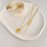 S925 Lotus Leaf Pearls Necklaces