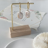 Ida Square Baroque Pearls Earrings