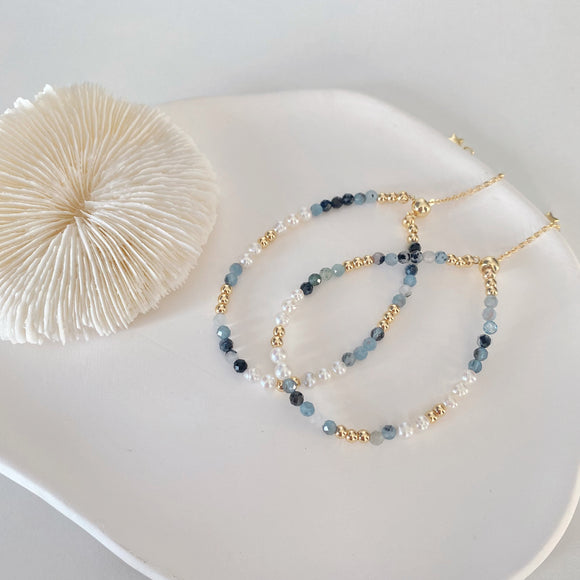 Aquamarine Pearls Bracelets