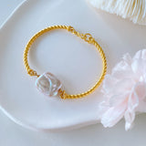 Golden Twist Baroque Bracelet