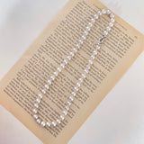 6.5-7mm Snow white Baroque Pearls Necklaces