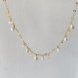 Topaz Tassels Pearls Necklaces