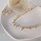 Topaz Tassels Pearls Necklaces