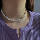 Queen Coin Baroque Pearls Necklace Set