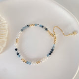 Aquamarine Pearls Bracelets