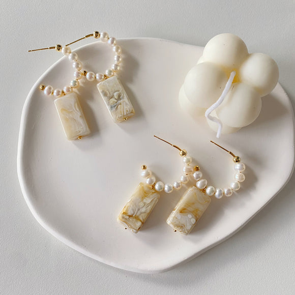 Elegant Pearls Ring Earrings