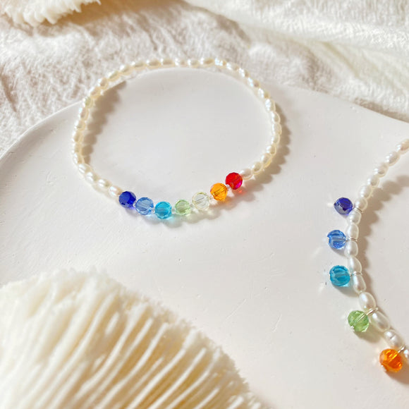Rainbow Pearls Bracelet